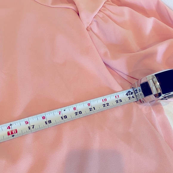 NWT (1X) New York Collection blush pink shift dress mini/knee long sleeves bling - Picture 10 of 12